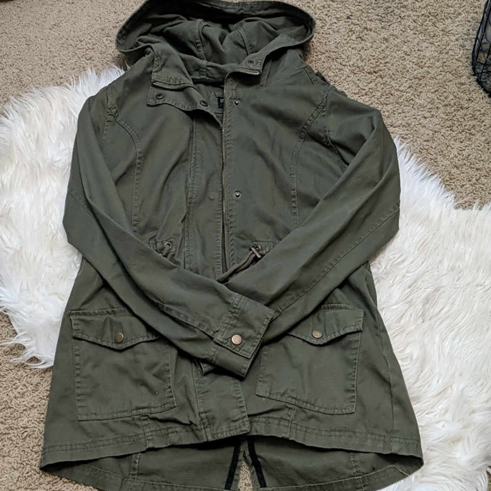 Olive green anorak jacket